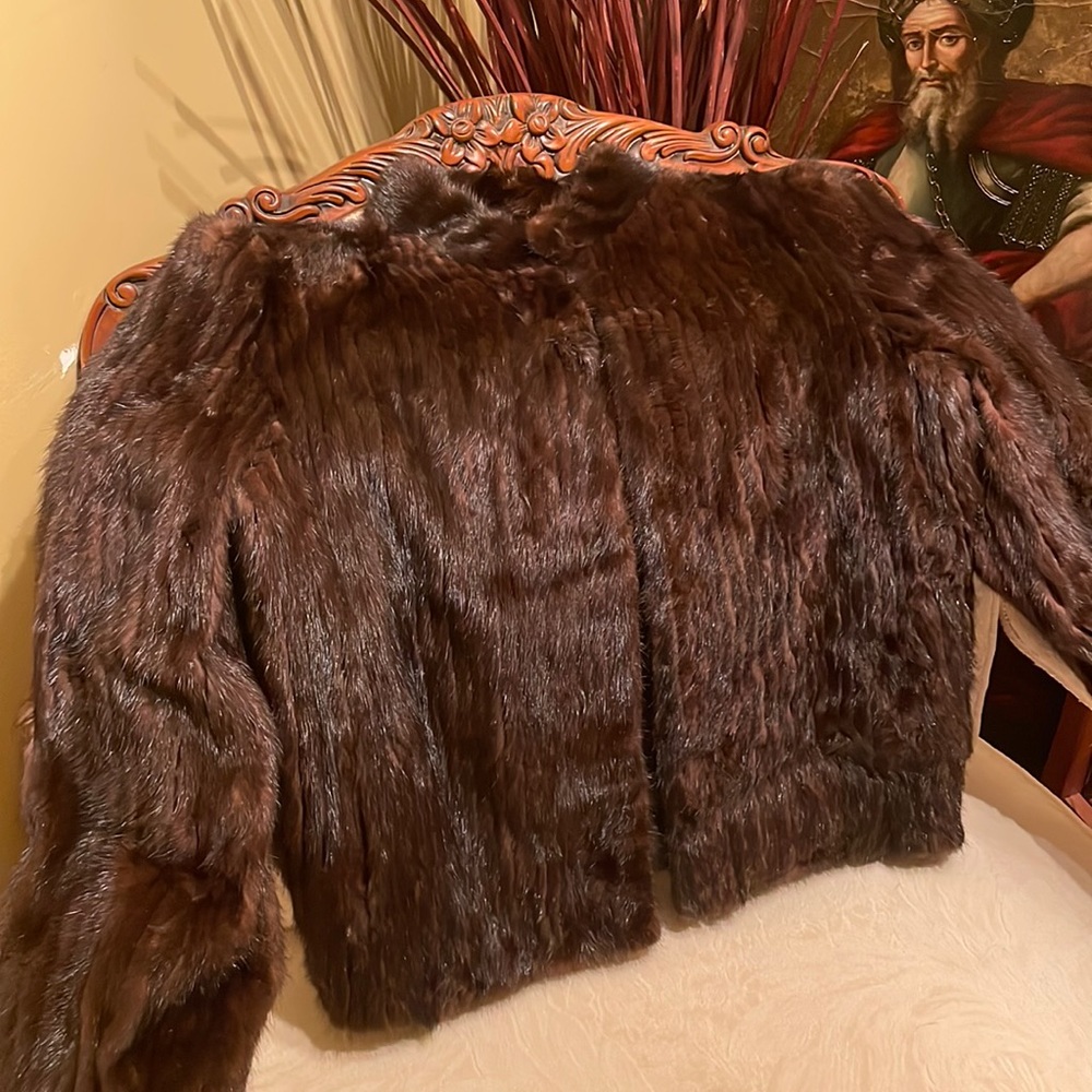 Women’s Mahogany Rib Mink Jacket - Size 16